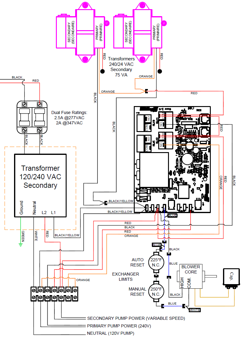 Line voltage wiring diagram
